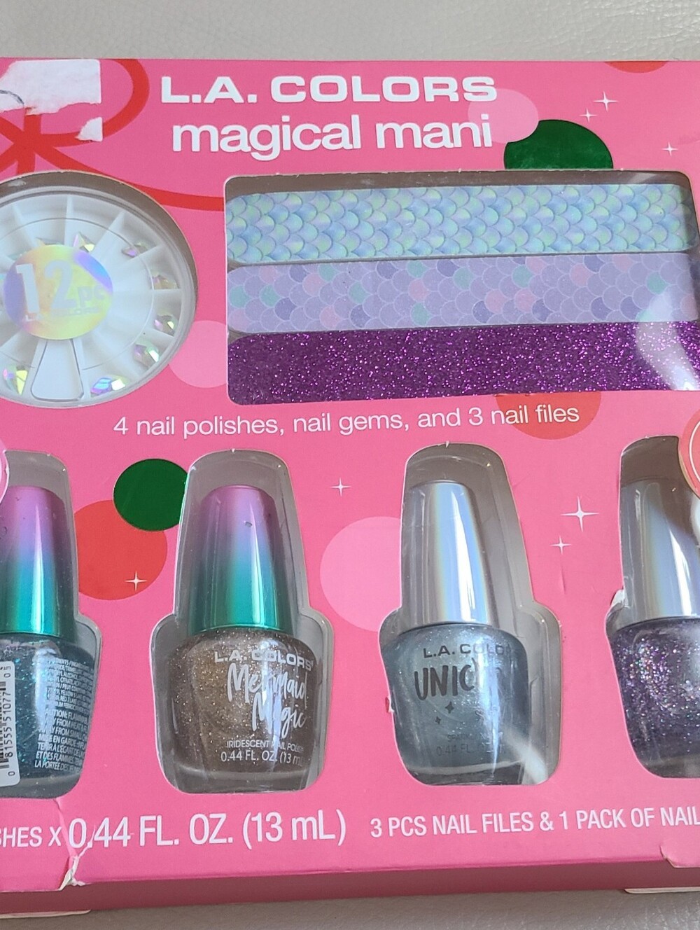 L.A. COLORS Magical Mani Nail Set - Pink, Purple, Teal, Silver